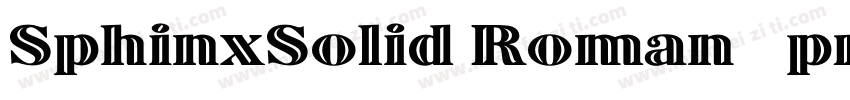 SphinxSolid RomanApr字体转换